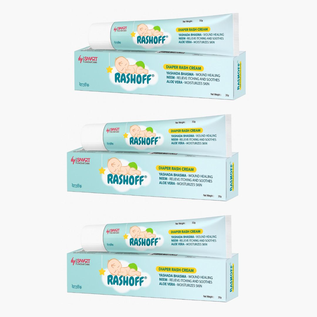 Rashoff Diaper Rash Cream | Baby Nappy Rash Treatment for Sensitive Skin with Neem, Aloe Vera & Yashada Bhasma | Pack of 3x30g-picture-13