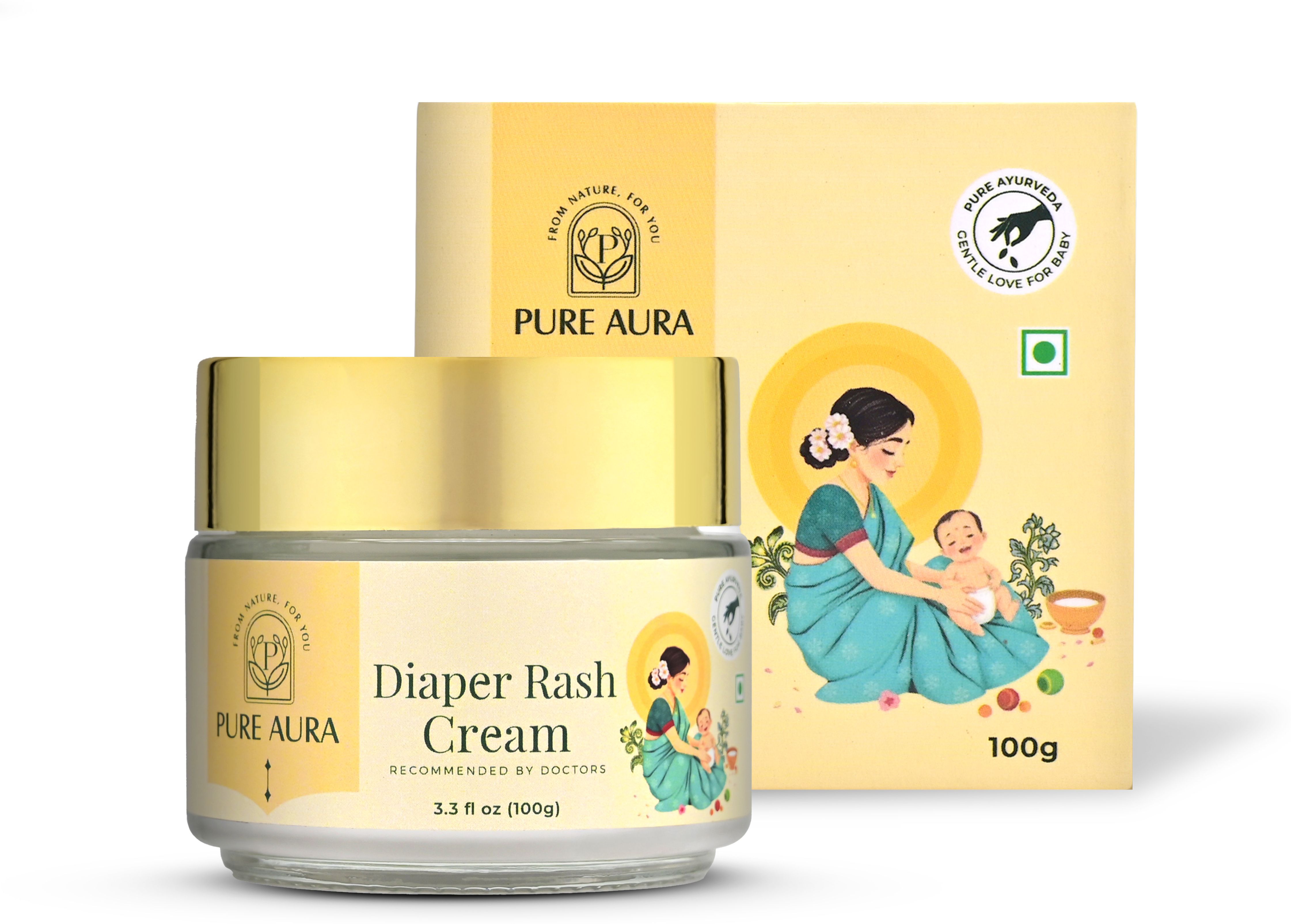 Pure Aura Baby Diaper Rash Cream 100gm | Ayurvedic Healing for Sensitive Skin | Natural & Chemical-Free-picture-41