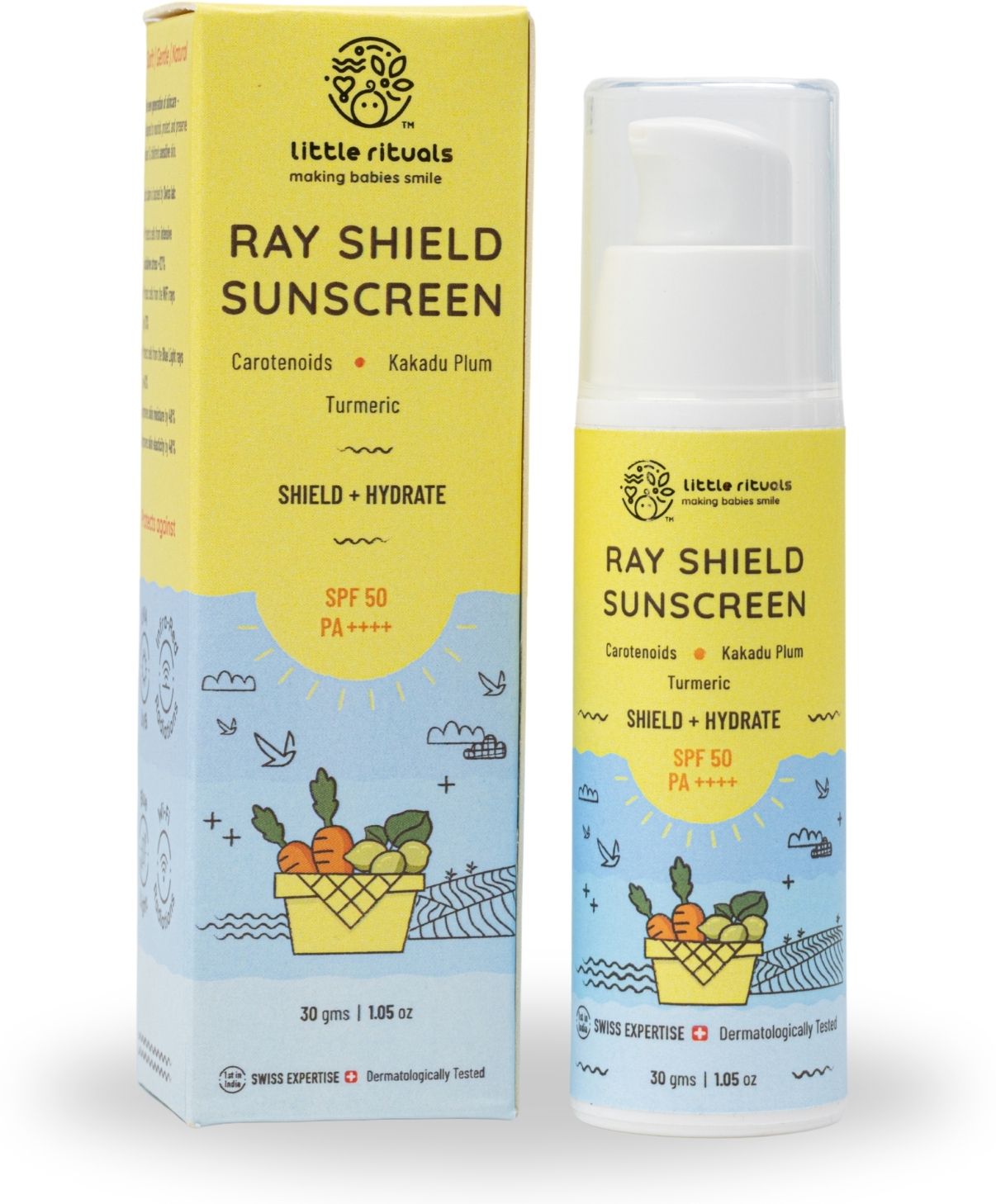Sunscreen - SPF 50 PA++++ Baby Sunscreen: Broad-Spectrum, Organic, Hypoallergenic, Swiss