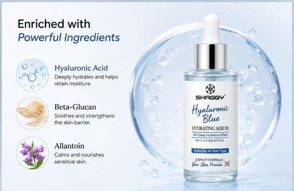 Qurielle Hyaluronic Blue Hydrating Serum For Glowing Face 50ml-image-10