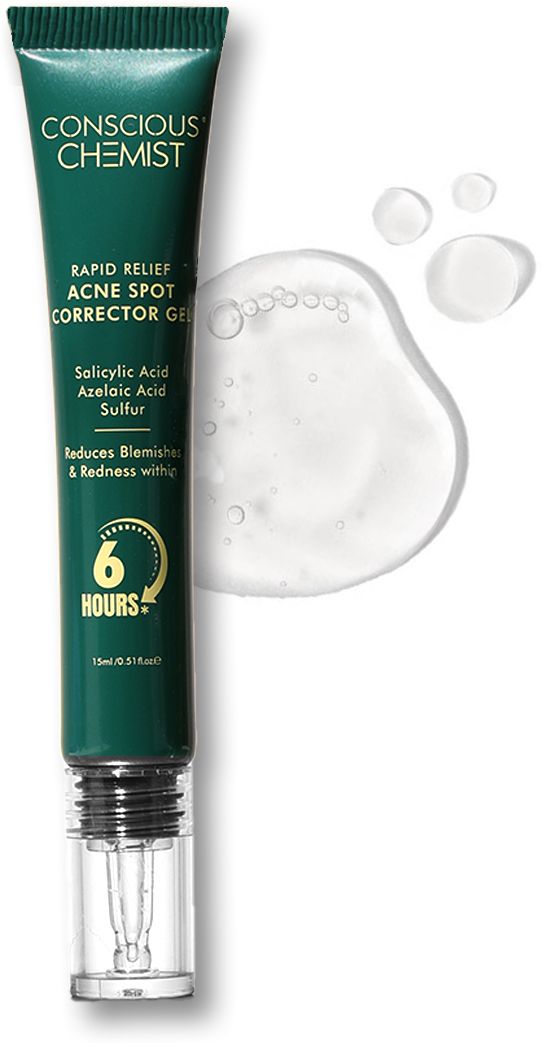 Conscious Chemist Rapid Relief Acne Spot Corrector Gel | Triple-Action Treatment with 2% Salicylic Acid & Azelaic Acid | Clears Pimples, Reduces Redness & Fades Dark Spots | For Men & Women-image-6