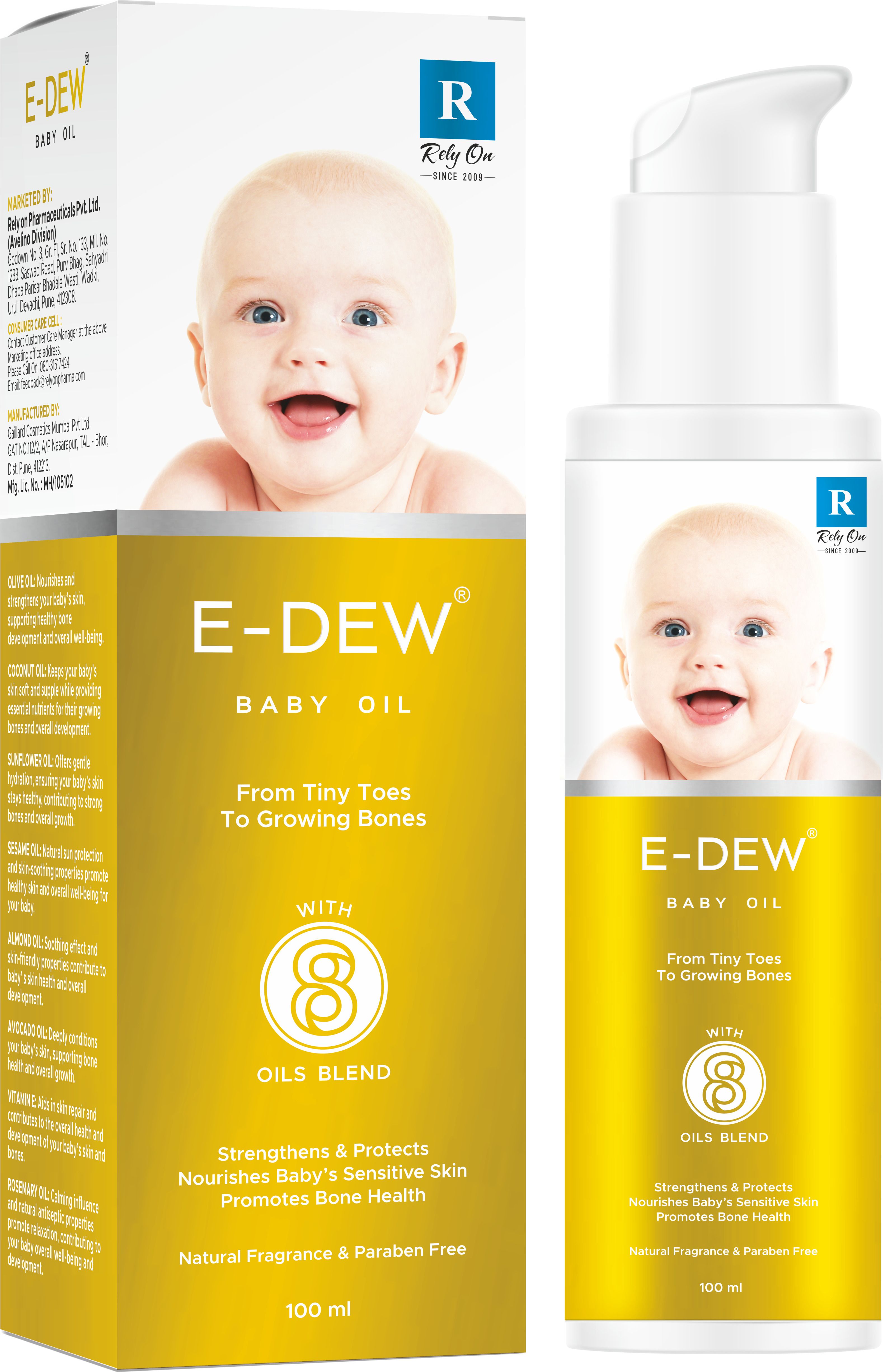 Baby Oil with 8 Oils Blend, Nourishes Skin, Promotes Bone Health, 100 ml-image-25