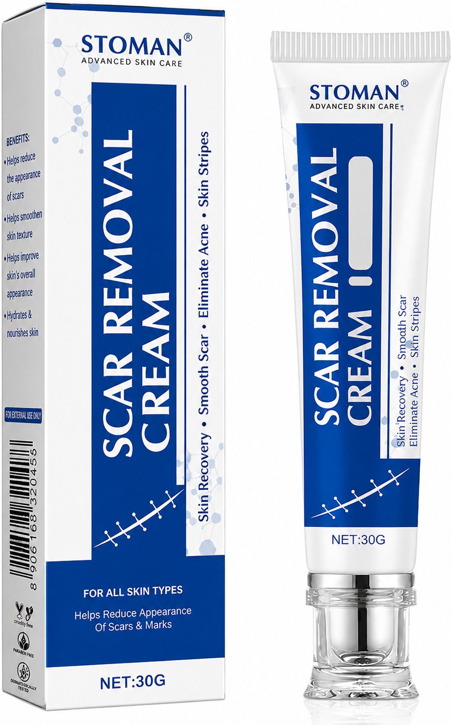 Glanzio DR STO Scar Removal Cream & Silicone Gel | Advanced Scar Treatment for, Keloids & Stretch Marks | Scar Repair Cream for Old & New Scars | Scar Gel for Face & Body (20 g)-image-43