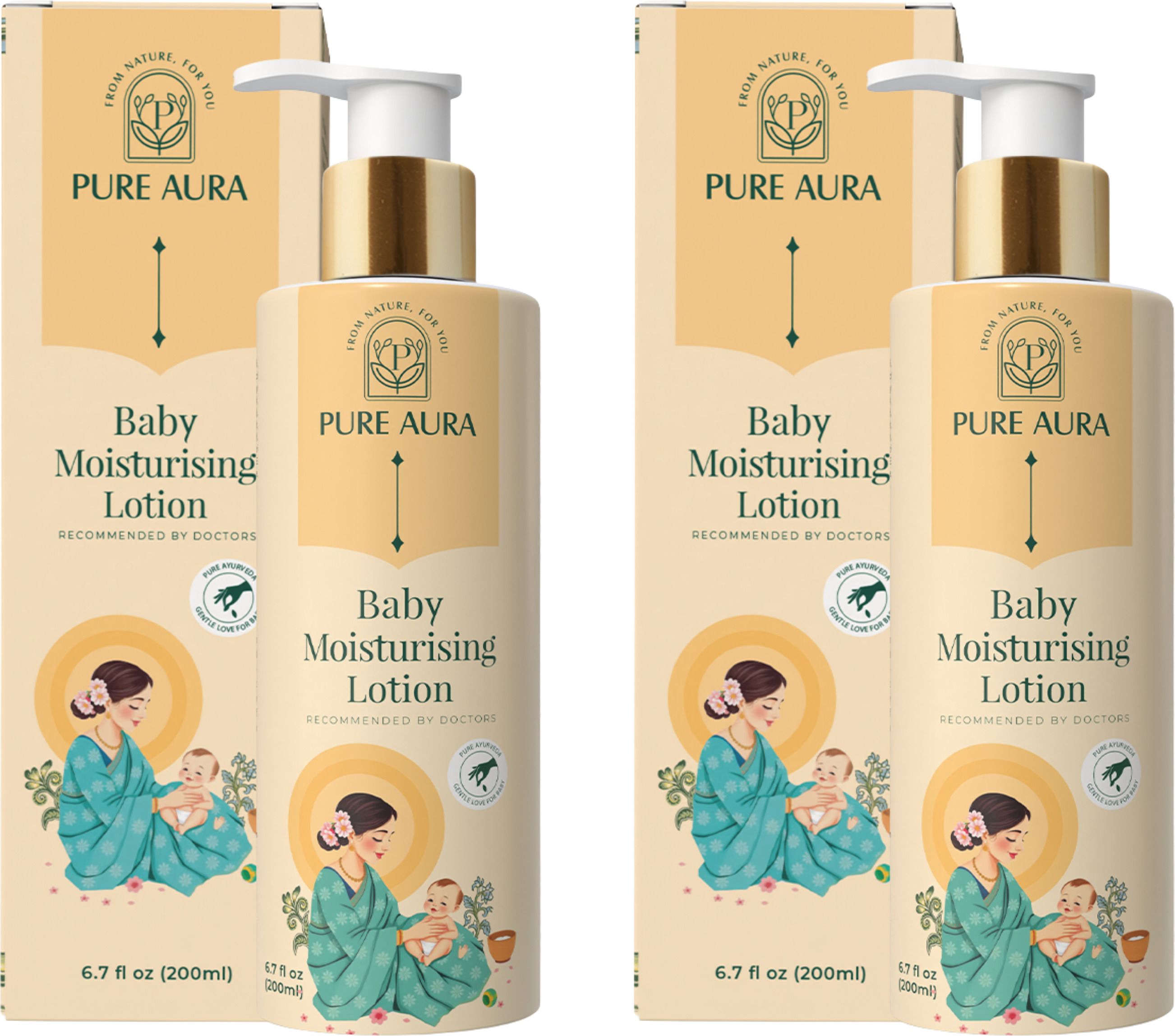 pure aura Moisturizing Baby Lotion Pack of 2| Ayurvedic, Chemical-Free| Soft & Gentle Care-picture-25