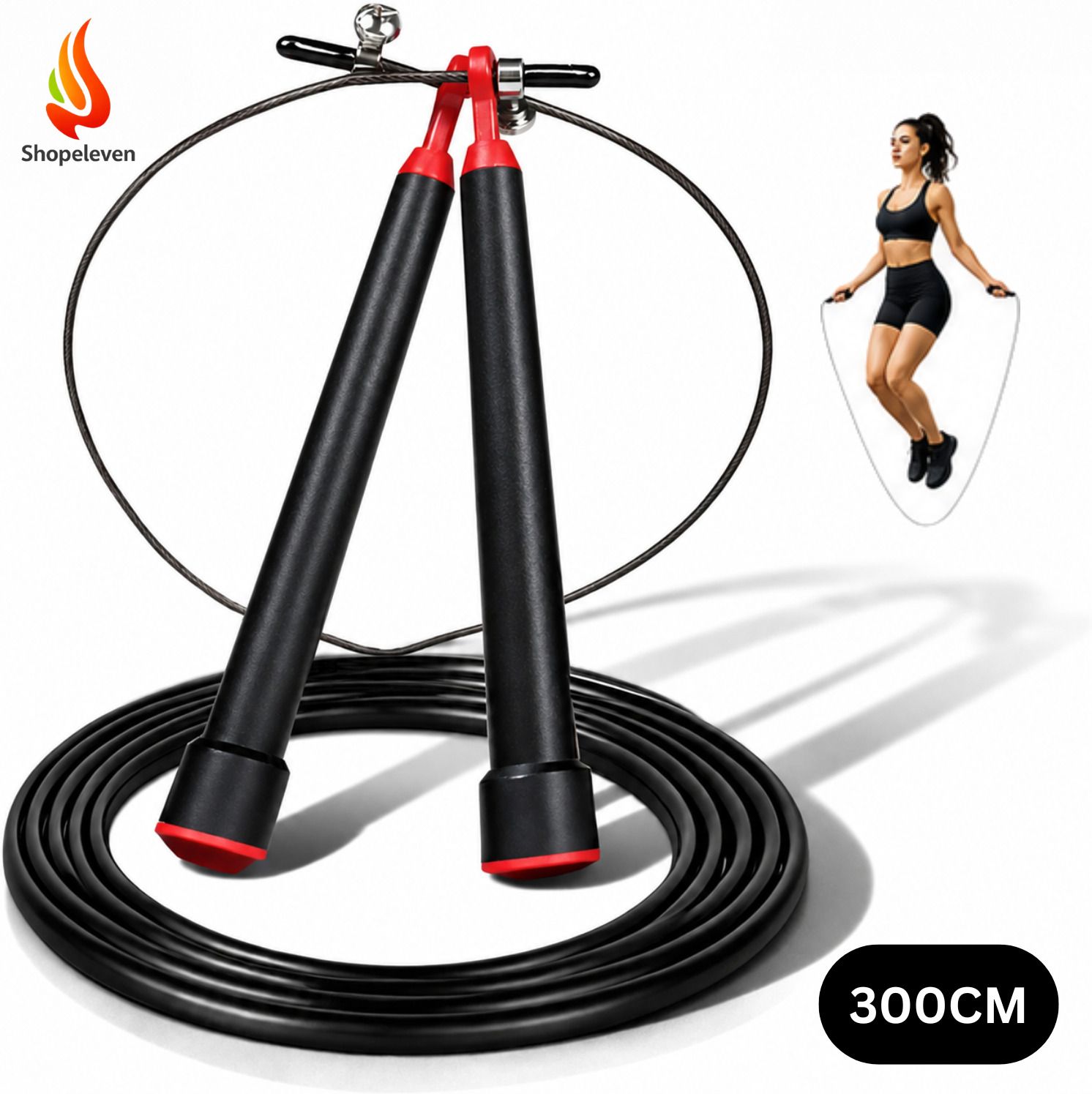 shopeleven Steel Wire Skipping Rope for Cardio Speed and Endurance Freestyle Skipping Rope-picture-30