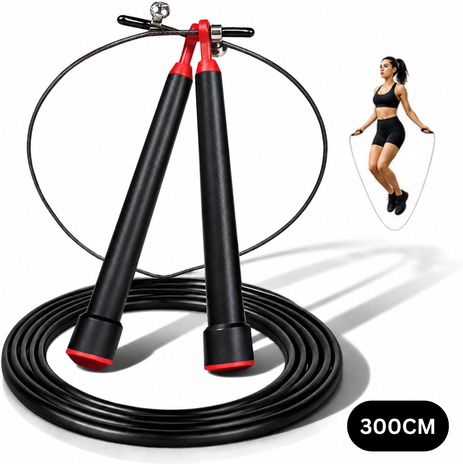 gjshop Steel Cable Jump Rope for Daily Fitness and Endurance Freestyle Skipping Rope-picture-22