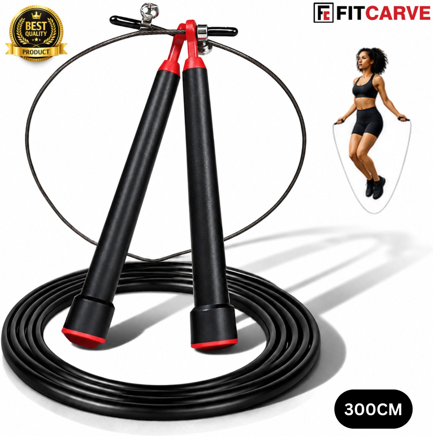 Steel Jump Rope Adjustable for Speed Sports Cardio Men Women Kids Exercise Freestyle Skipping Rope-image-8