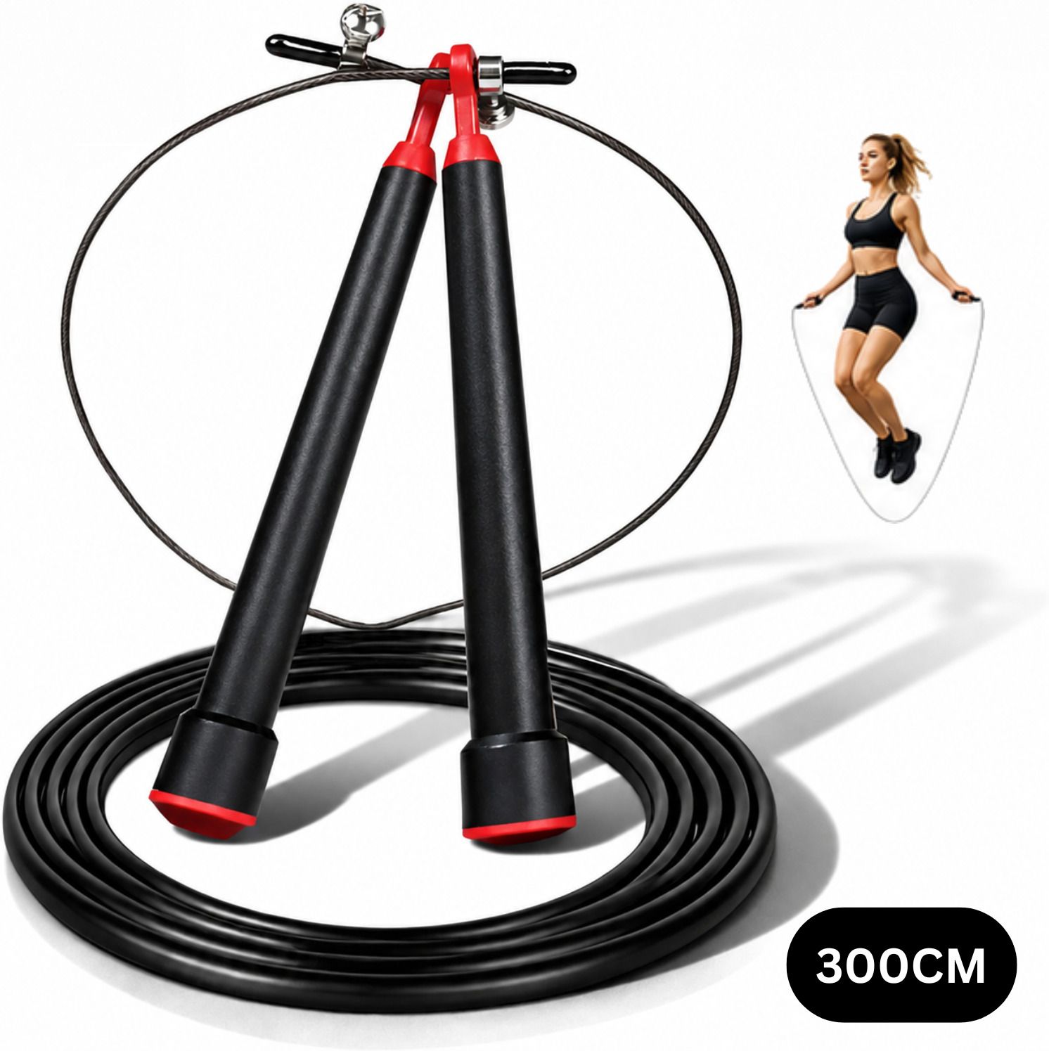 gjshop Steel Jump Rope with Adjustable Cable for Daily Cardio Freestyle Skipping Rope-picture-30