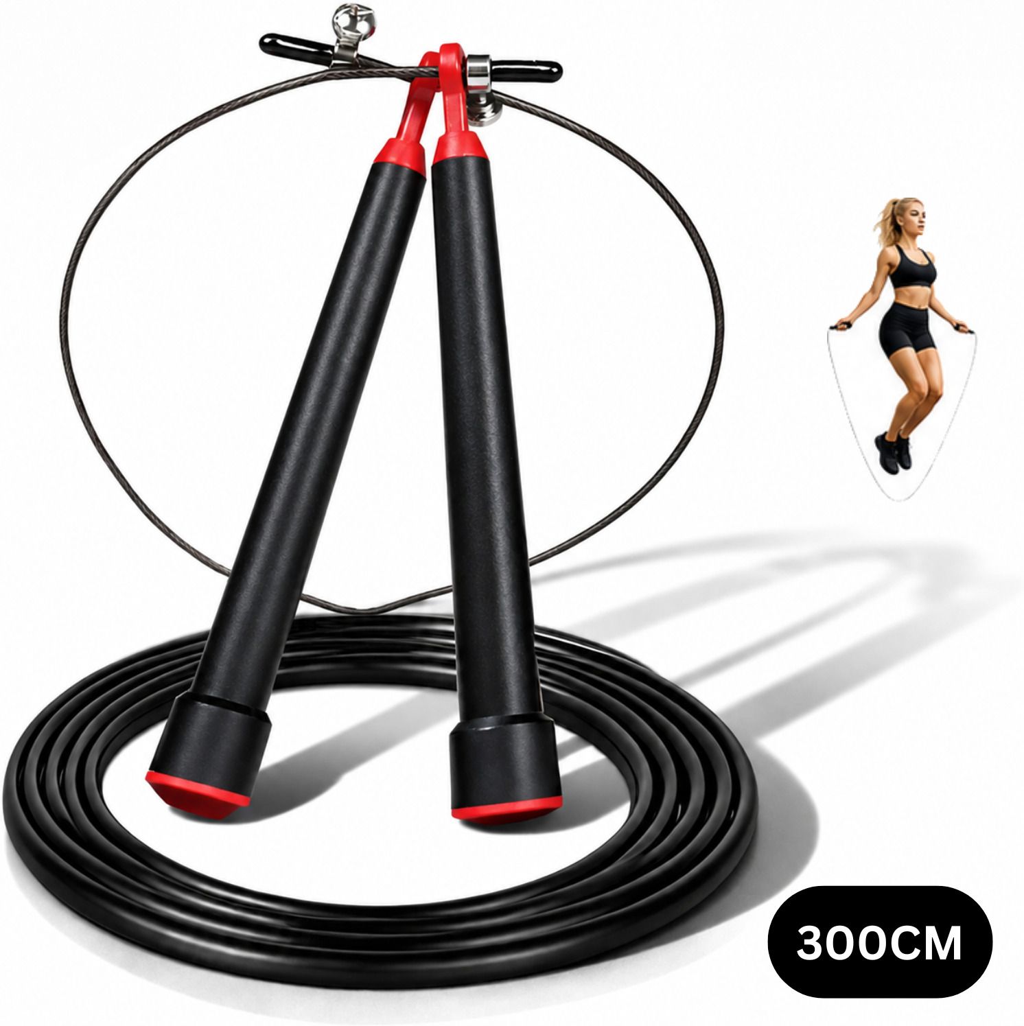 gjshop Premium Steel Jump Rope for Gym Sports and Daily Exercise Freestyle Skipping Rope-picture-16