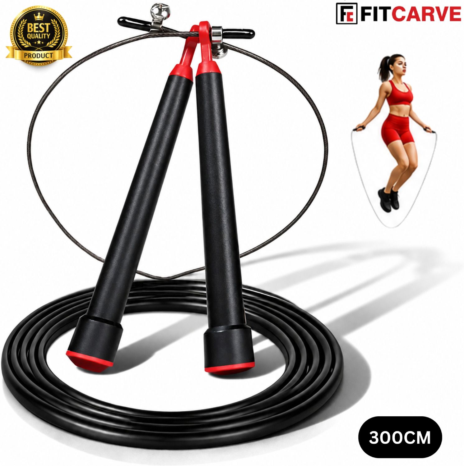 Adjustable Steel Skipping Rope for Men Women Kids Sports Fitness Cardio Gym Freestyle Skipping Rope-image-6
