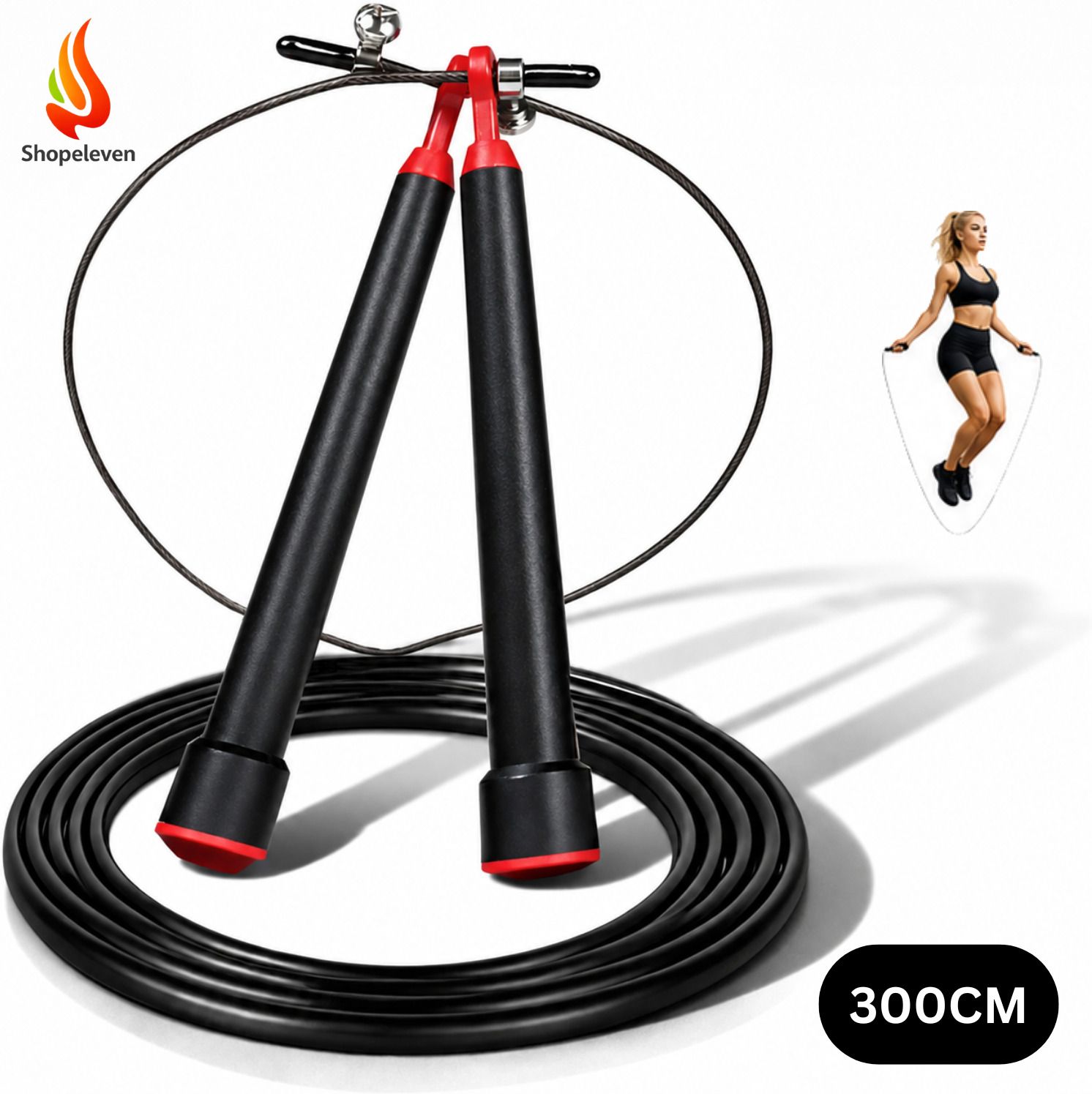 shopeleven Premium Steel Jump Rope for Gym Sports and Daily Exercise Freestyle Skipping Rope-picture-39
