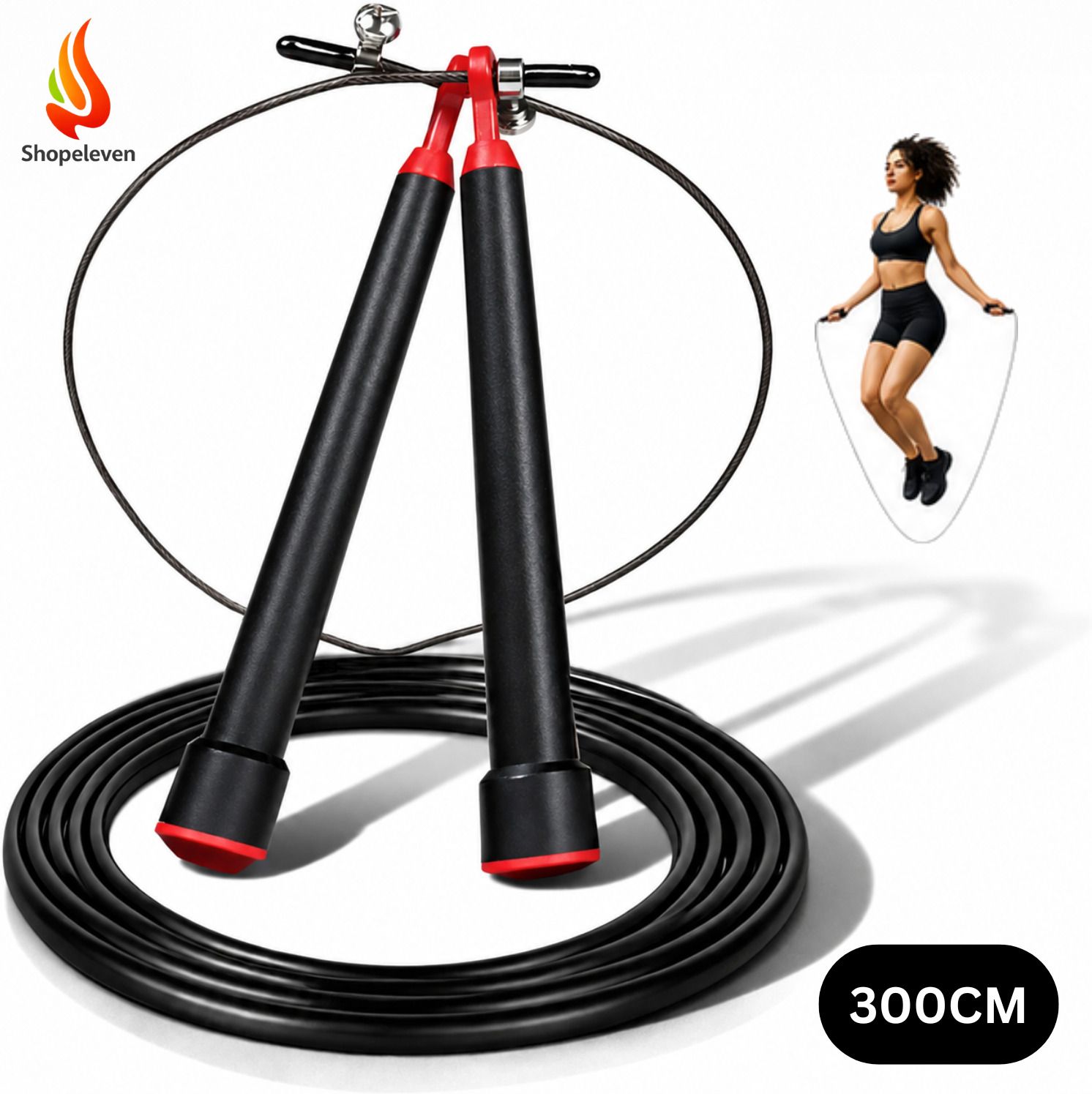 shopeleven Adjustable Steel Skipping Rope for All Fitness Levels Freestyle Skipping Rope-picture-32
