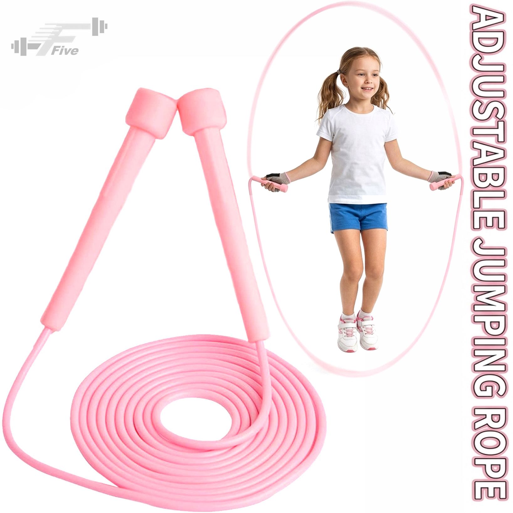 Jump Rope Adjustable Length with Non-Slip Handles| Rope for Kids Freestyle Skipping Rope-image-16