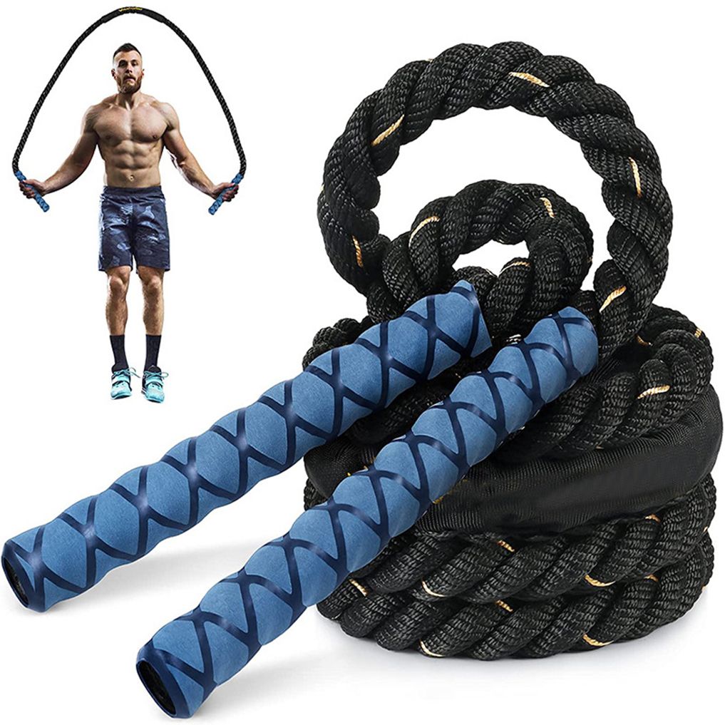 play hard 2.8m Adult Weighted Jump Rope 25mm Thick Workout Training Skipping Rope Anti Weighted Skipping Rope-picture-9