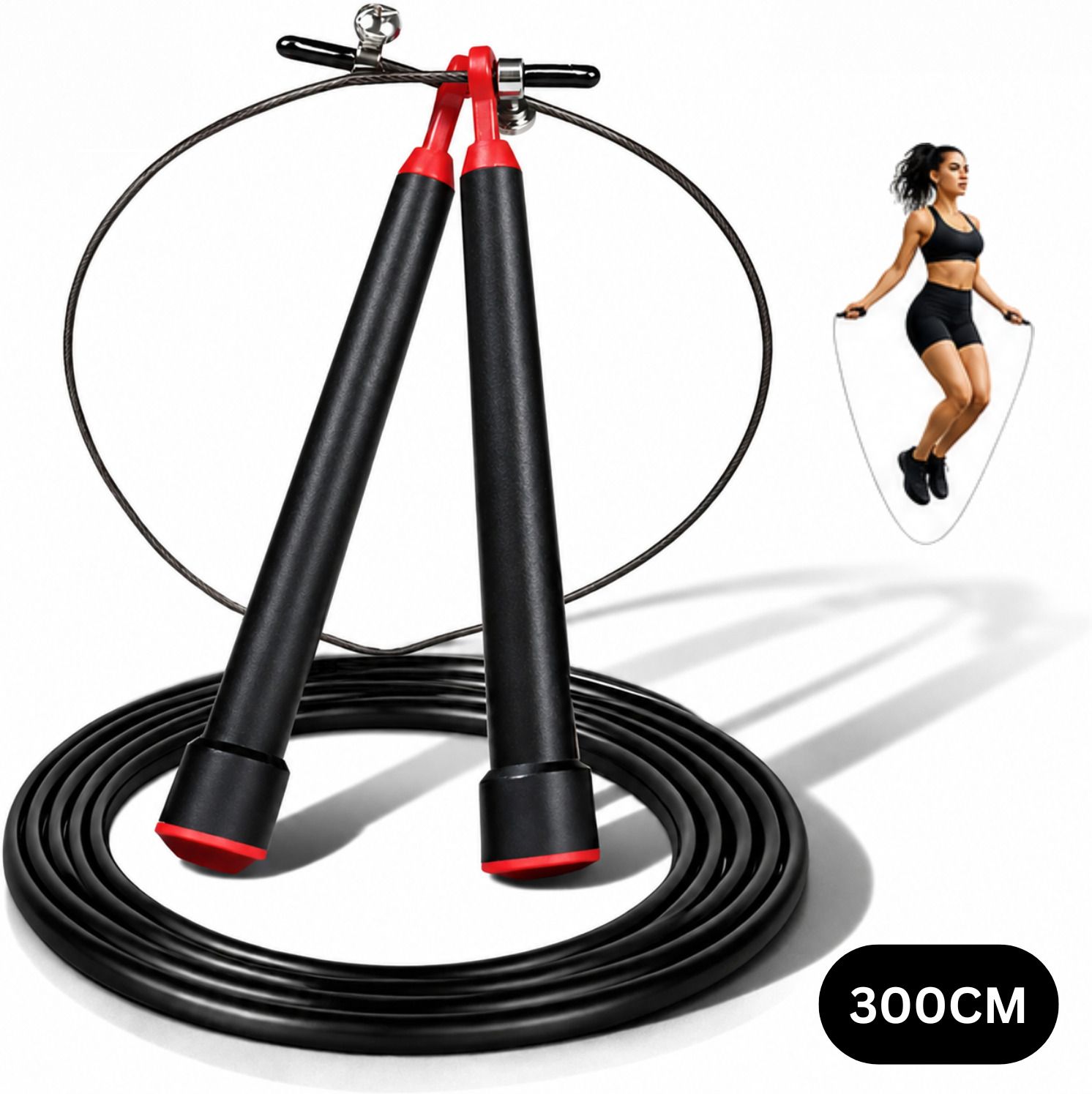 Steel Jump Rope for Adults Kids Adjustable Workout Rope Freestyle Skipping Rope-image-6