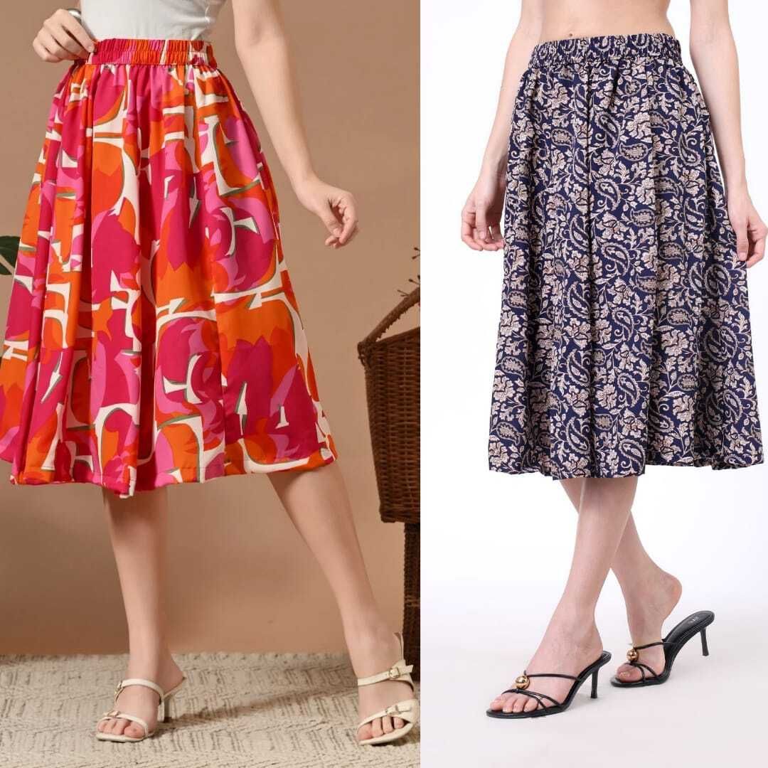 maiyyaco Women Printed Regular Multicolor Skirt-picture-19
