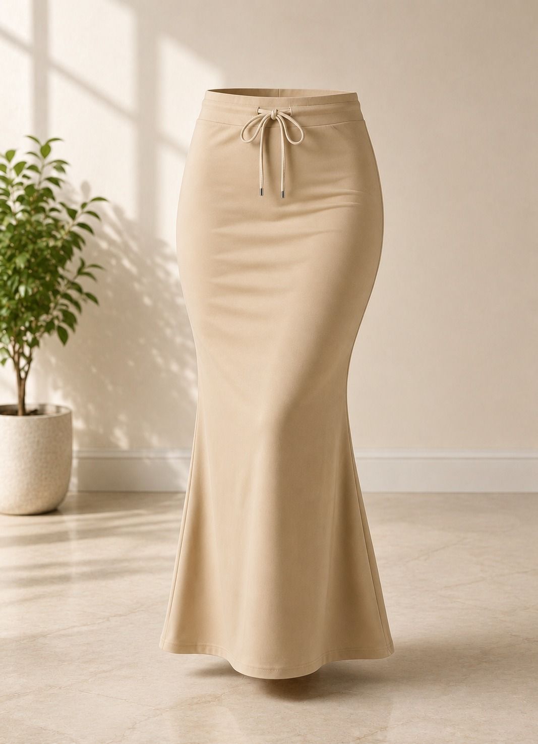 noorblack Women Solid Straight Beige Skirt-picture-14