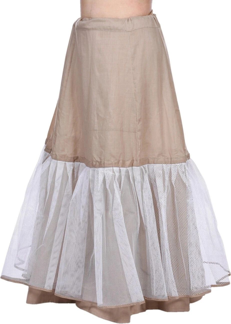 shyama crations Women Solid Flared Beige Skirt-picture-21