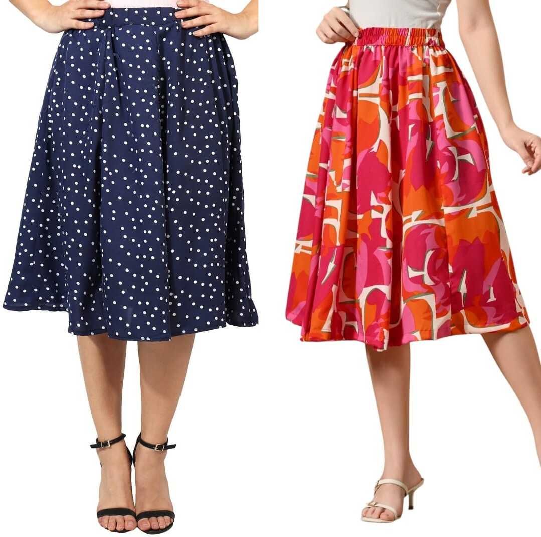 maiyyaco Women Printed Regular Multicolor Skirt-picture-13