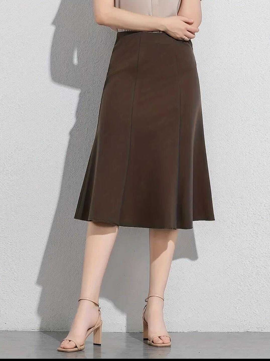 Women Solid Pencil Black Skirt-image-38