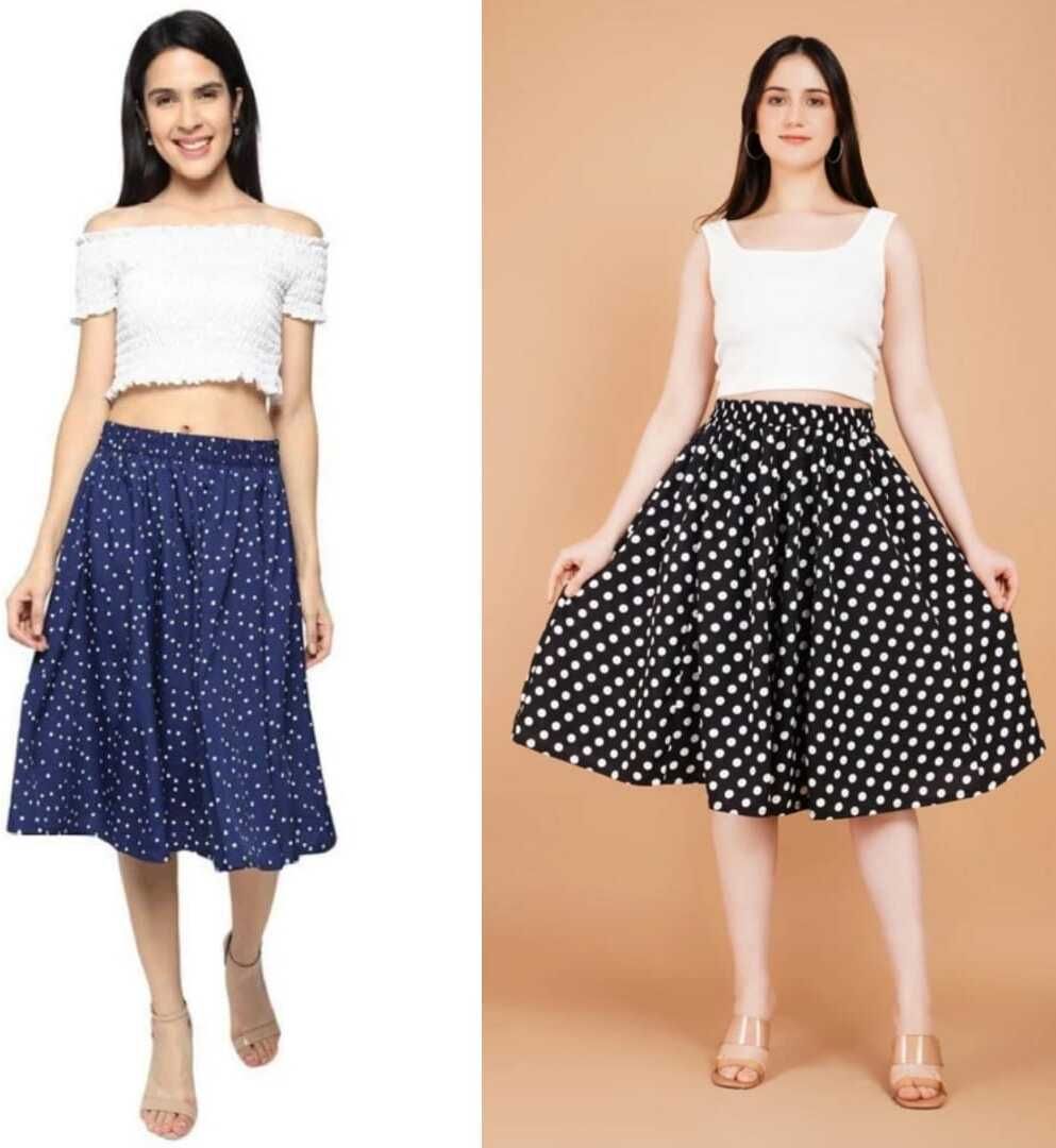 pabhnoors Women Printed A-line Multicolor Skirt-picture-26