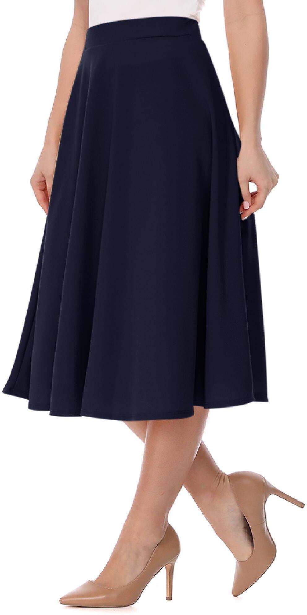 bhutaiya Women Solid A-line Blue Skirt-picture-14