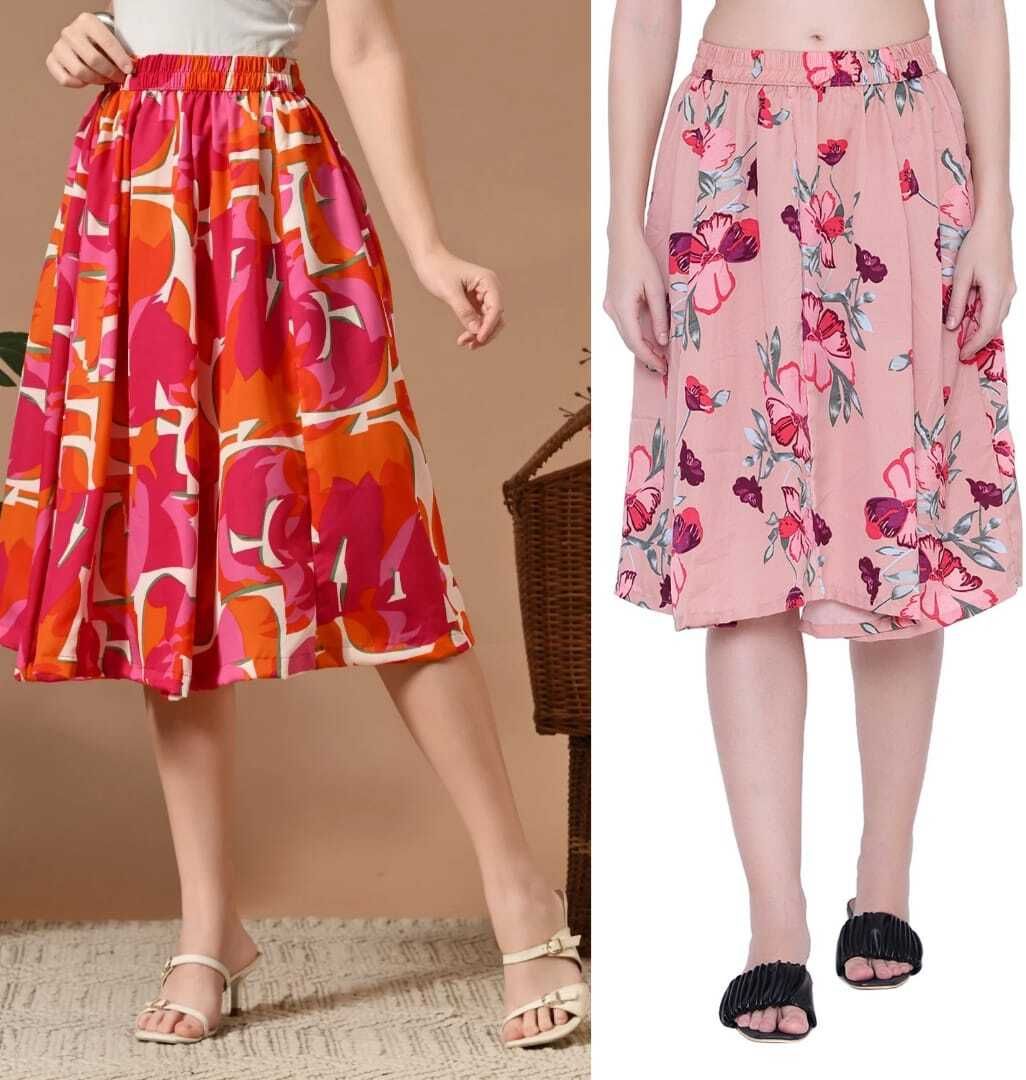maiyyaco Women Printed Regular Multicolor Skirt-picture-43
