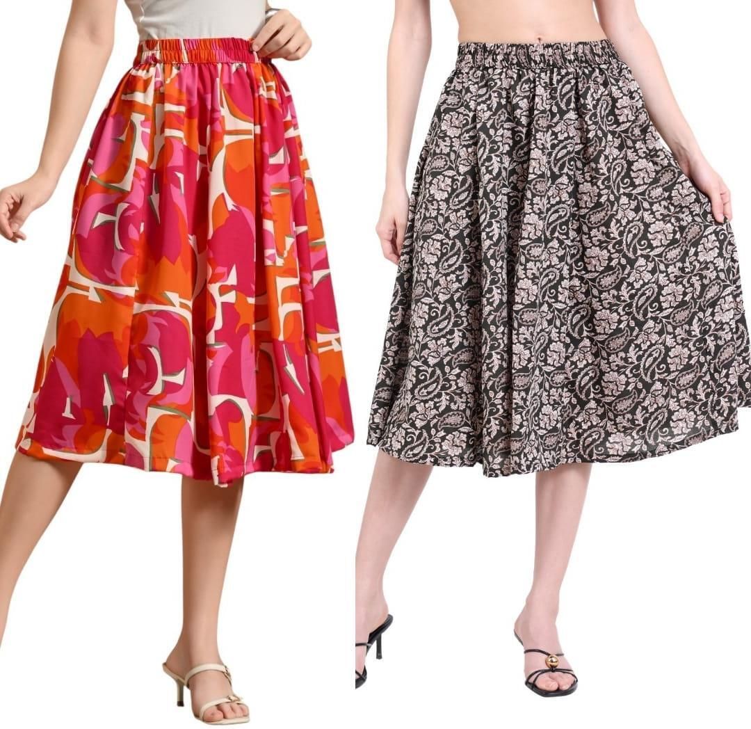maiyyaco Women Printed Regular Multicolor Skirt-picture-48