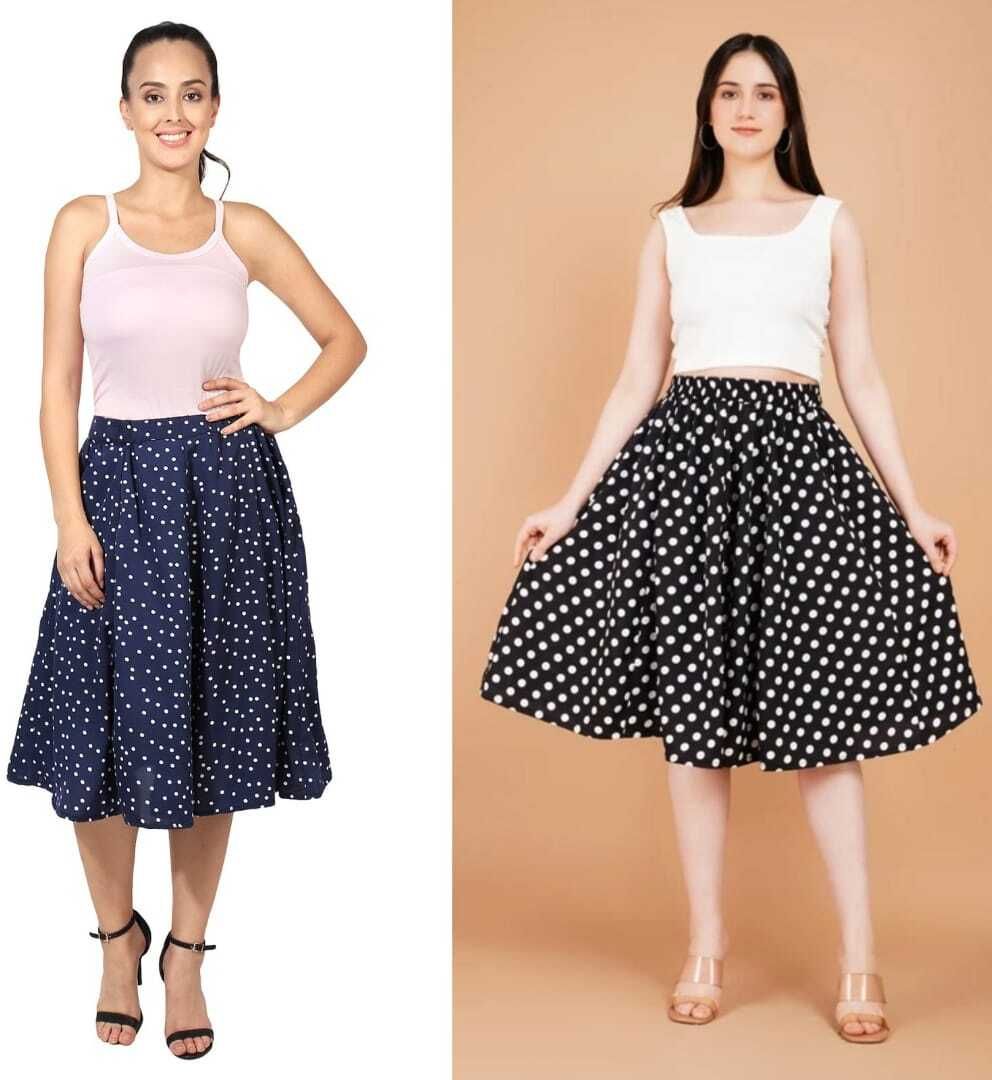 pabhnoors Women Printed A-line Multicolor Skirt-picture-23