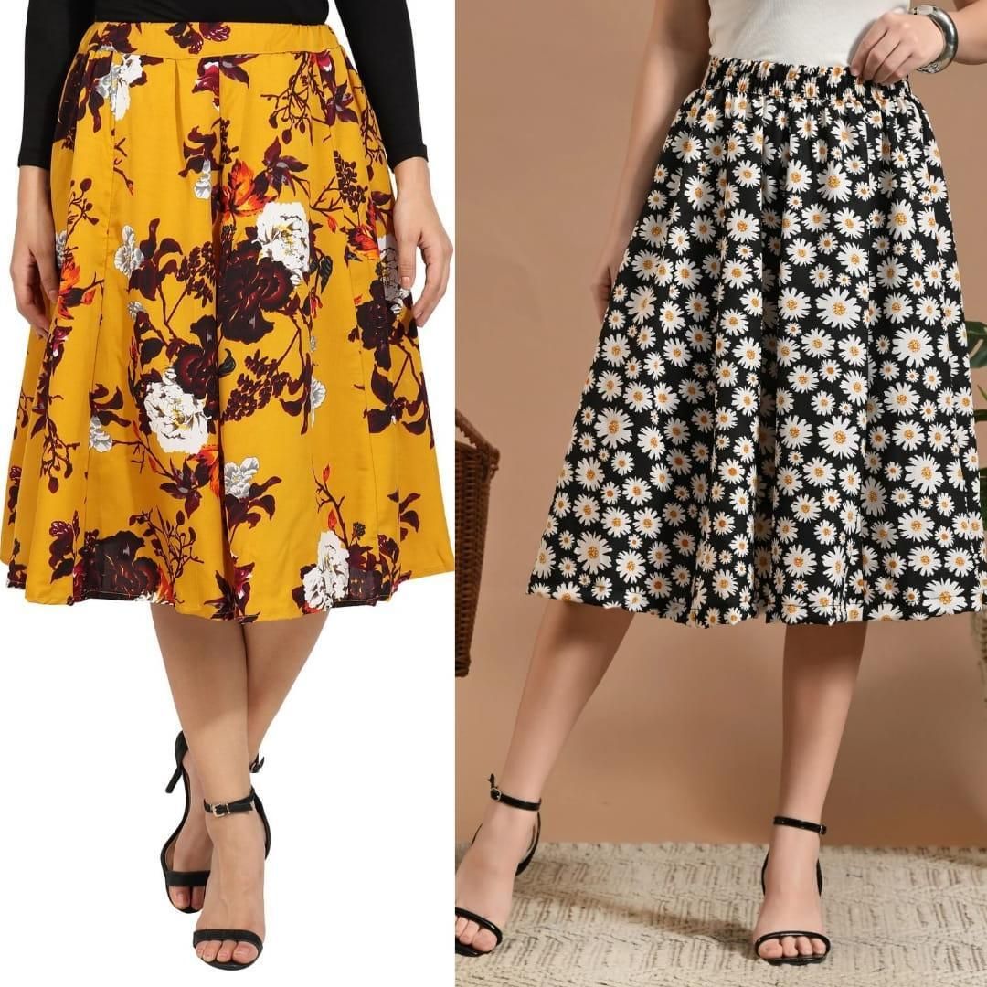 maiyyaco Women Printed Regular Multicolor Skirt-picture-28