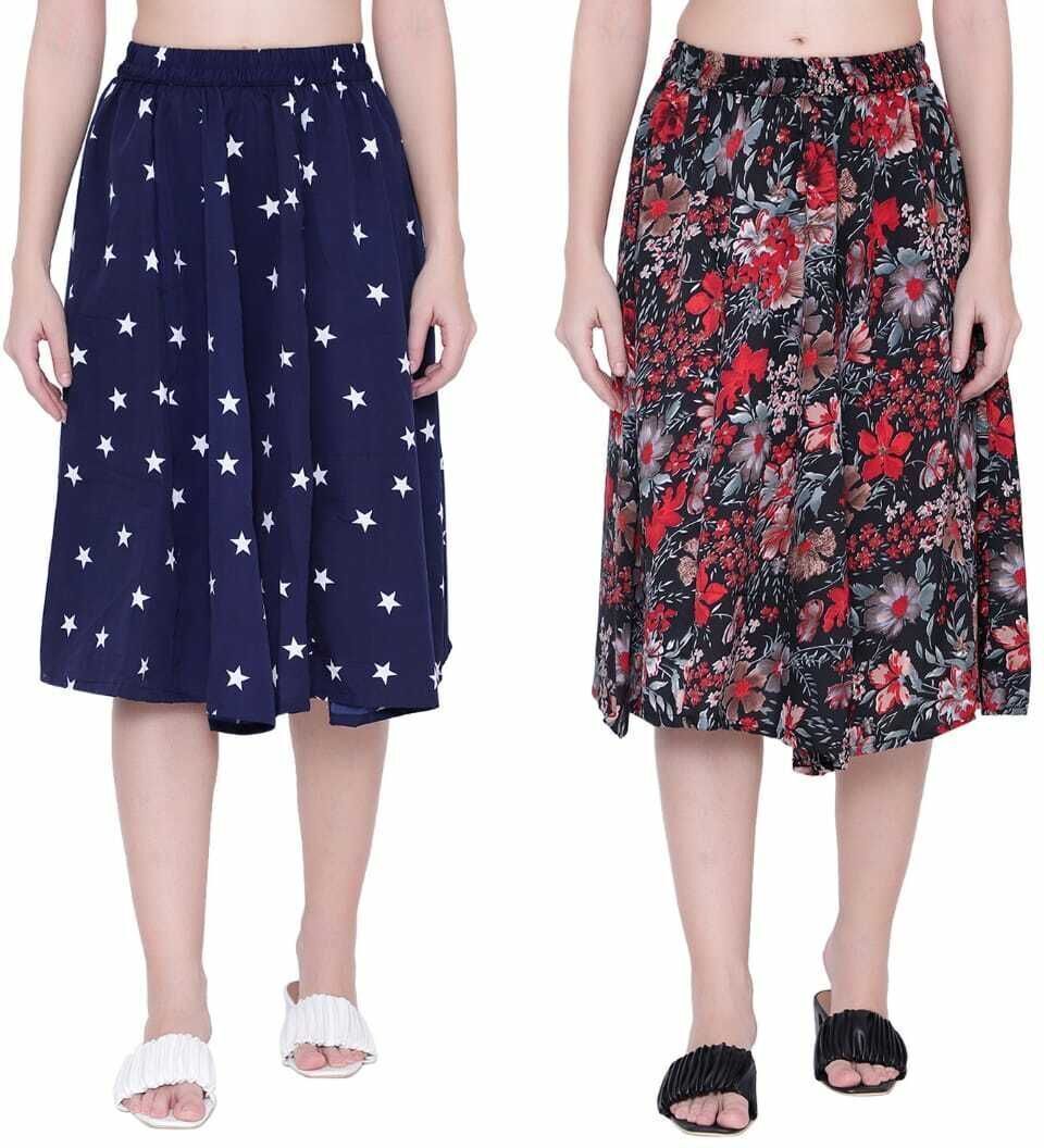beerkabeer Women Printed A-line Multicolor Skirt-picture-12