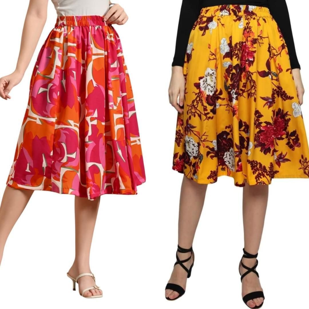 maiyyaco Women Printed Regular Multicolor Skirt-picture-11