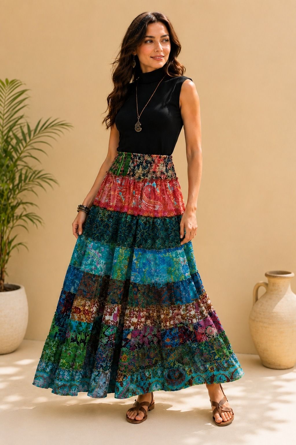 rangani Women Printed Skorts Multicolor Skirt-picture-2