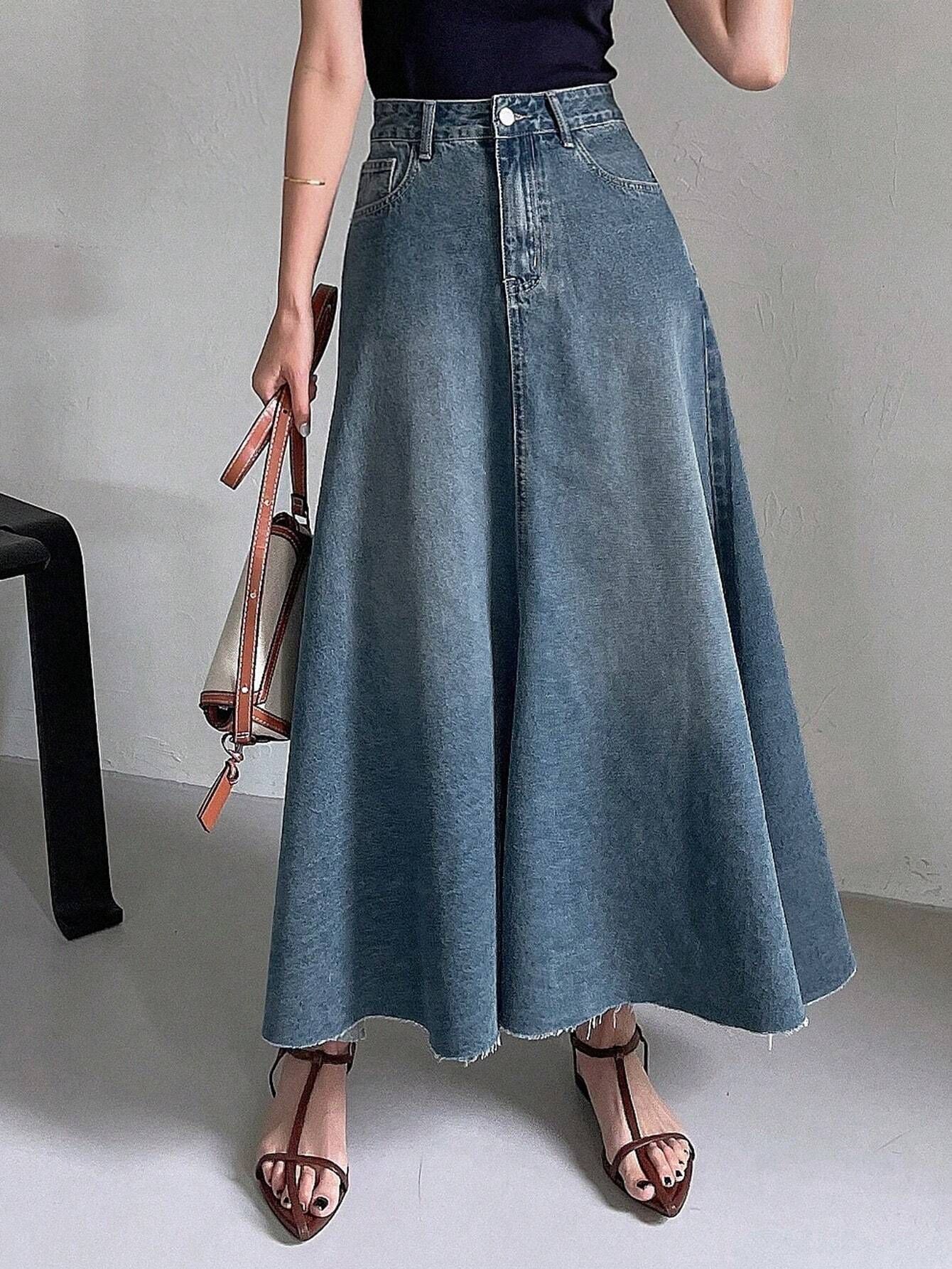 leriya fashion Women Solid Flared Blue Skirt-picture-19