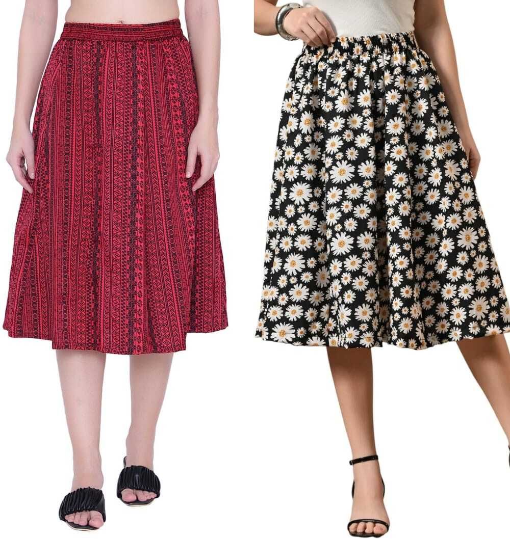 maiyyaco Women Printed Regular Multicolor Skirt-picture-20