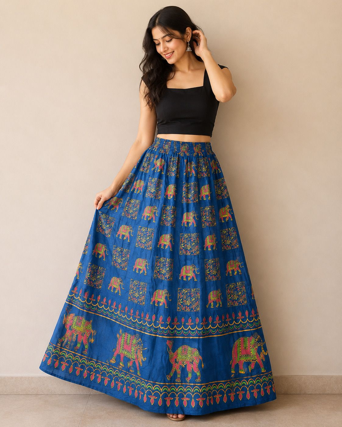 urbnshiv Women Printed A-line Multicolor Skirt-picture-22