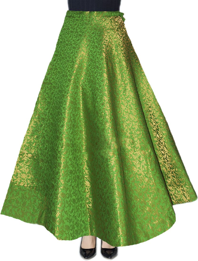 perfect choice Women Embroidered Regular Green Skirt-picture-28