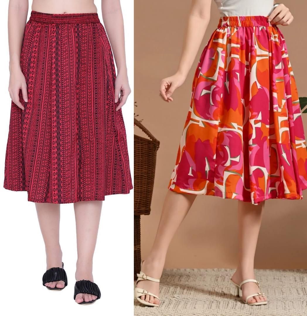 maiyyaco Women Printed Regular Multicolor Skirt-picture-22