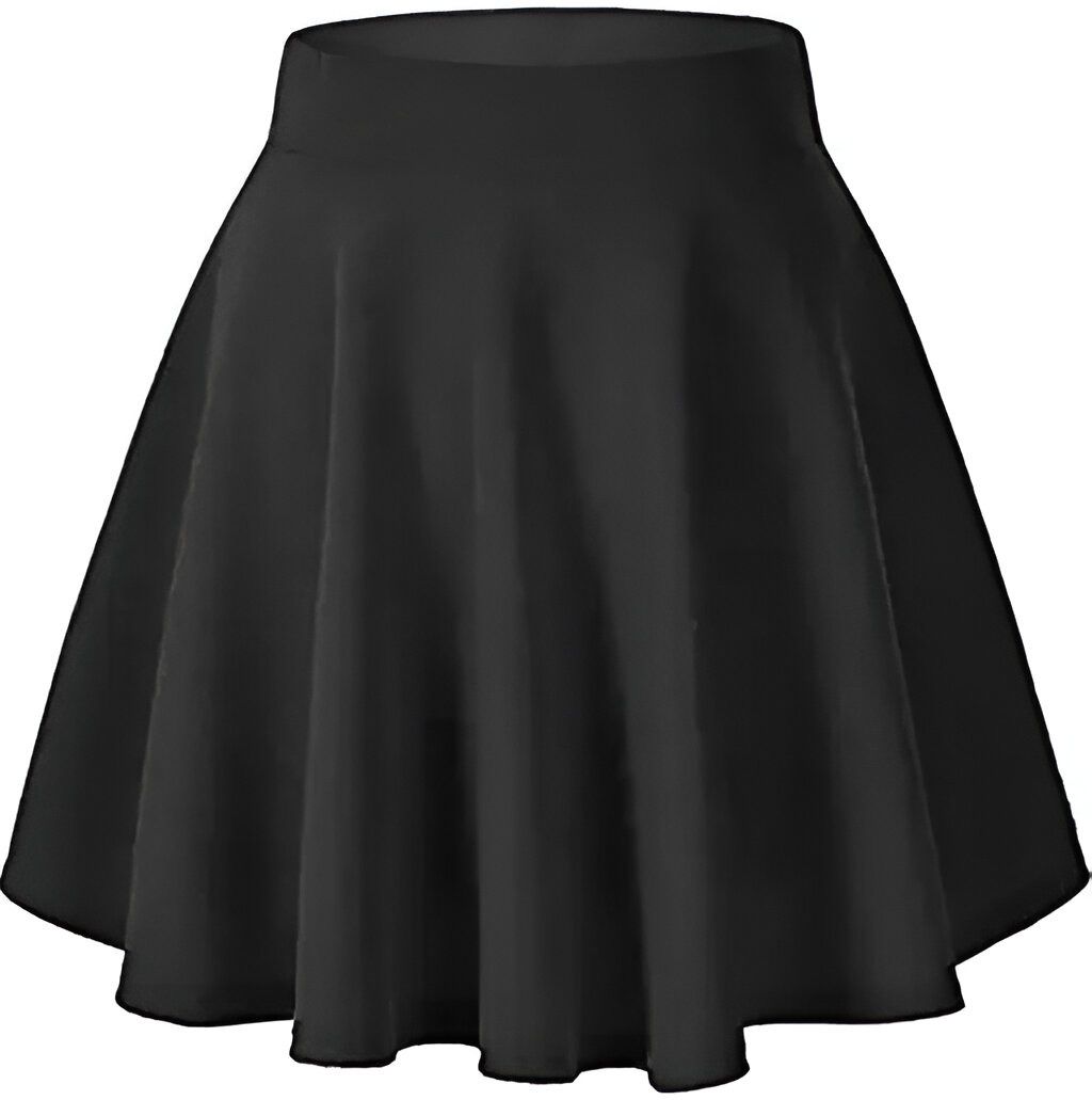 lookout fashion Women Solid Flared Black Skirt-picture-11