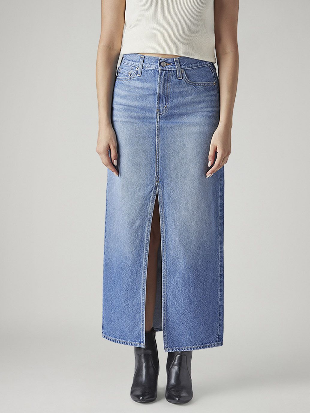 levi's Women Solid Regular Blue Skirt-picture-15