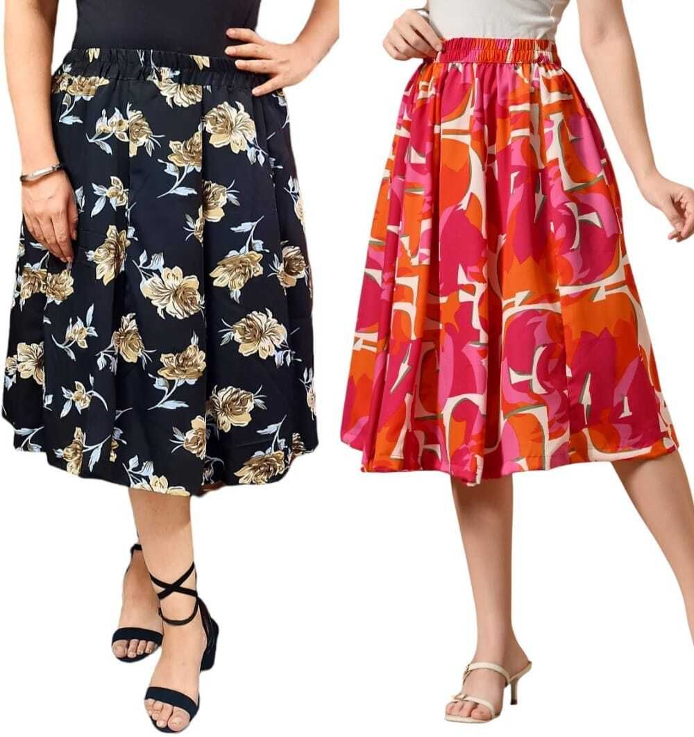 maiyyaco Women Printed Regular Multicolor Skirt-picture-39