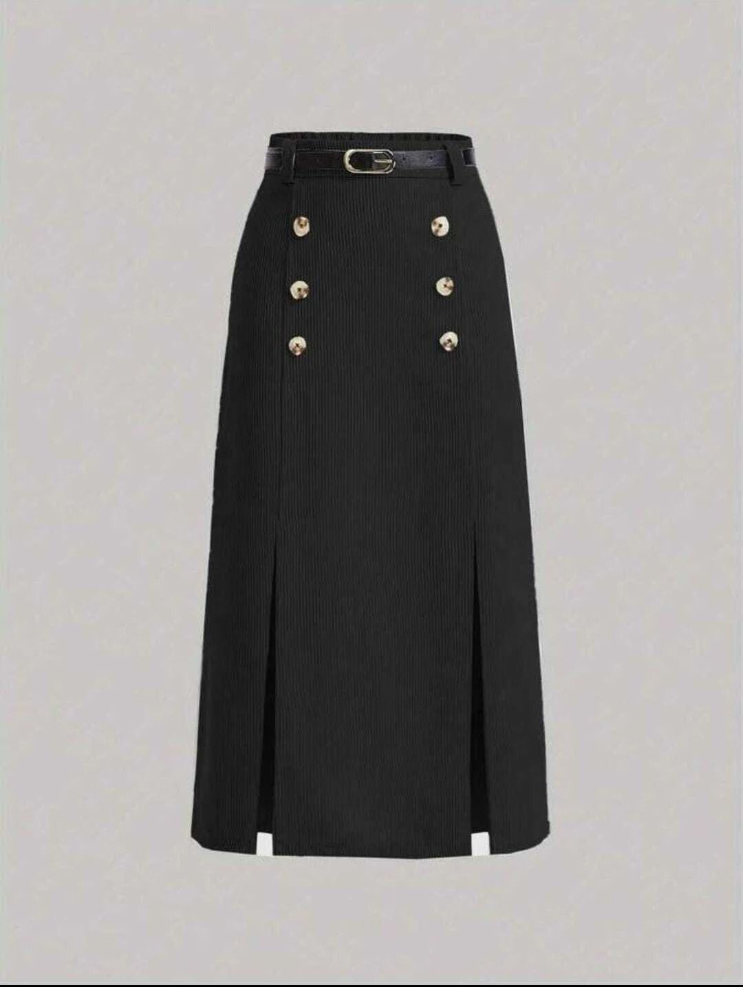 jo jo creation Women Solid A-line Black Skirt-picture-10
