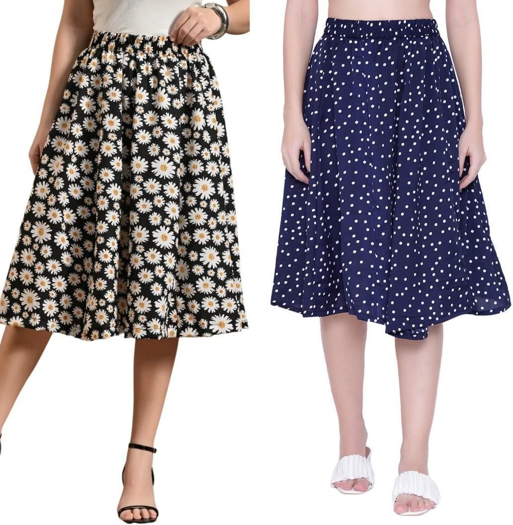 maiyyaco Women Printed Regular Multicolor Skirt-picture-15