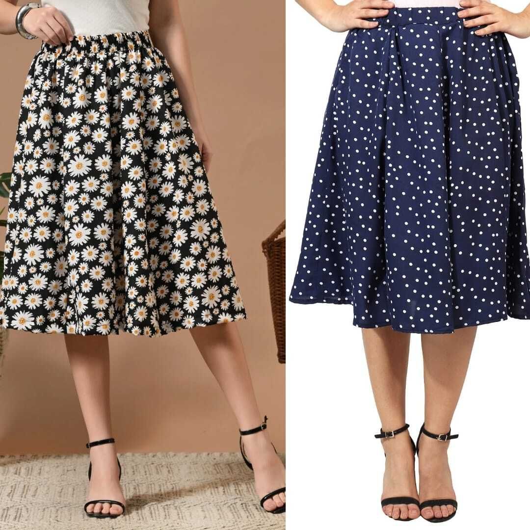 maiyyaco Women Printed Regular Multicolor Skirt-picture-26