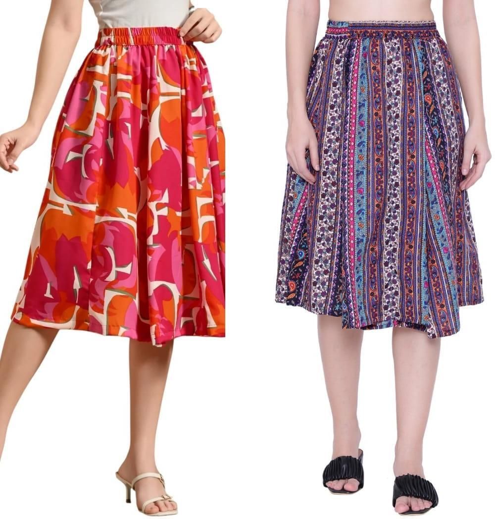 maiyyaco Women Printed Regular Multicolor Skirt-picture-25