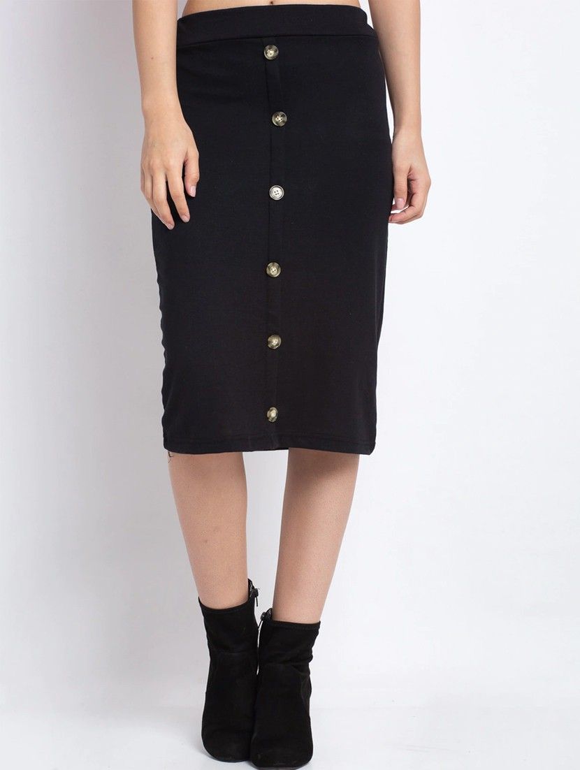 nalax designs Women Solid Regular Black Skirt-picture-18