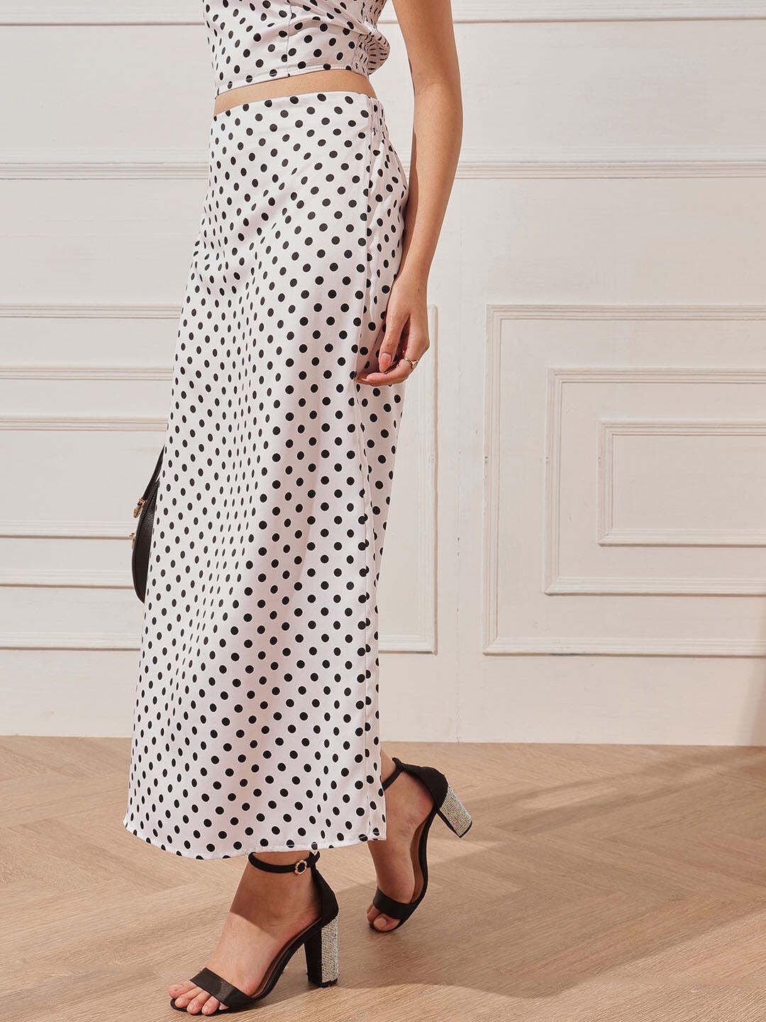 street9 Women Polka Print Regular White Skirt-picture-11