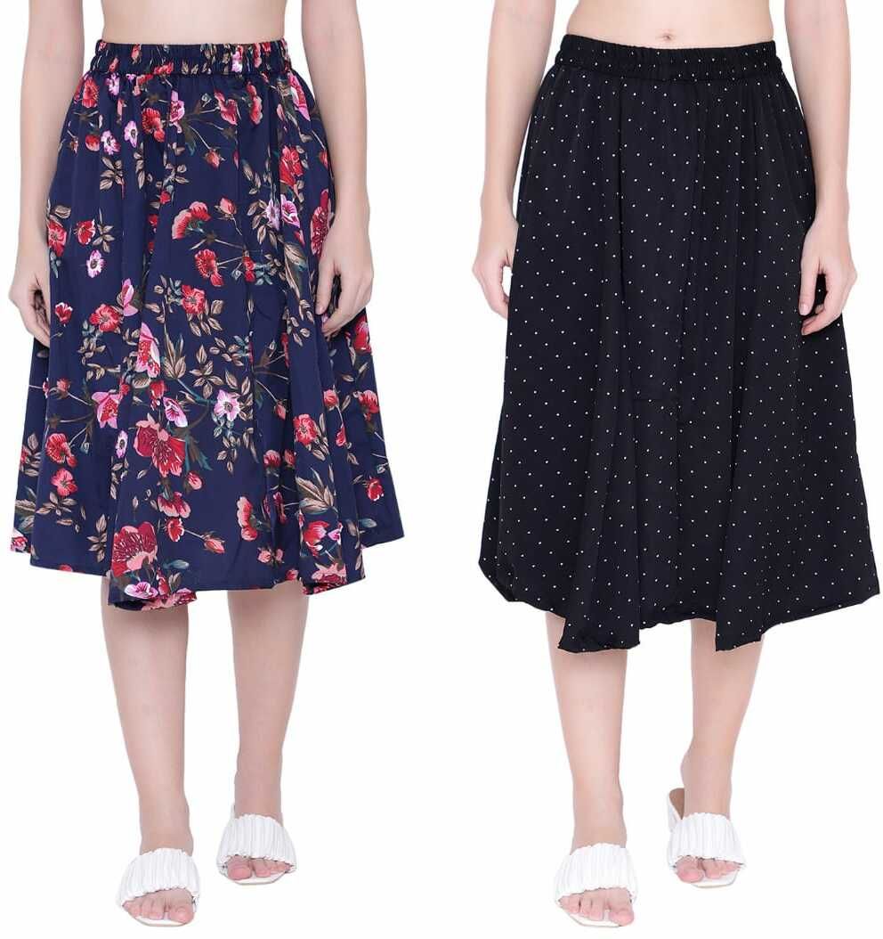mannat diva Women Printed A-line Multicolor Skirt-picture-18