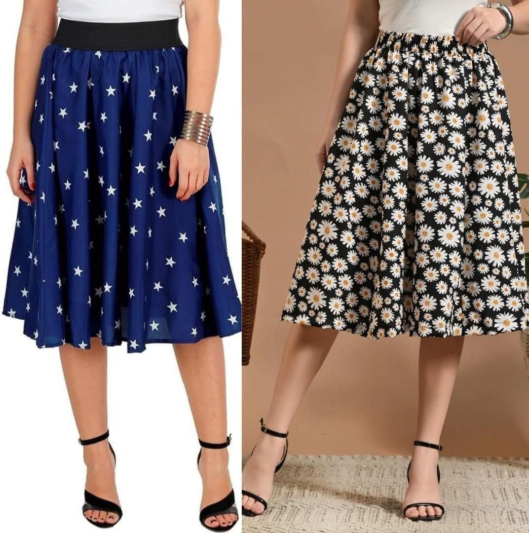maiyyaco Women Printed Regular Multicolor Skirt-picture-33