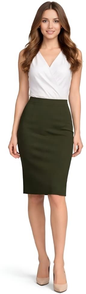 zunaira garments Women Solid Pencil Green Skirt-picture-40